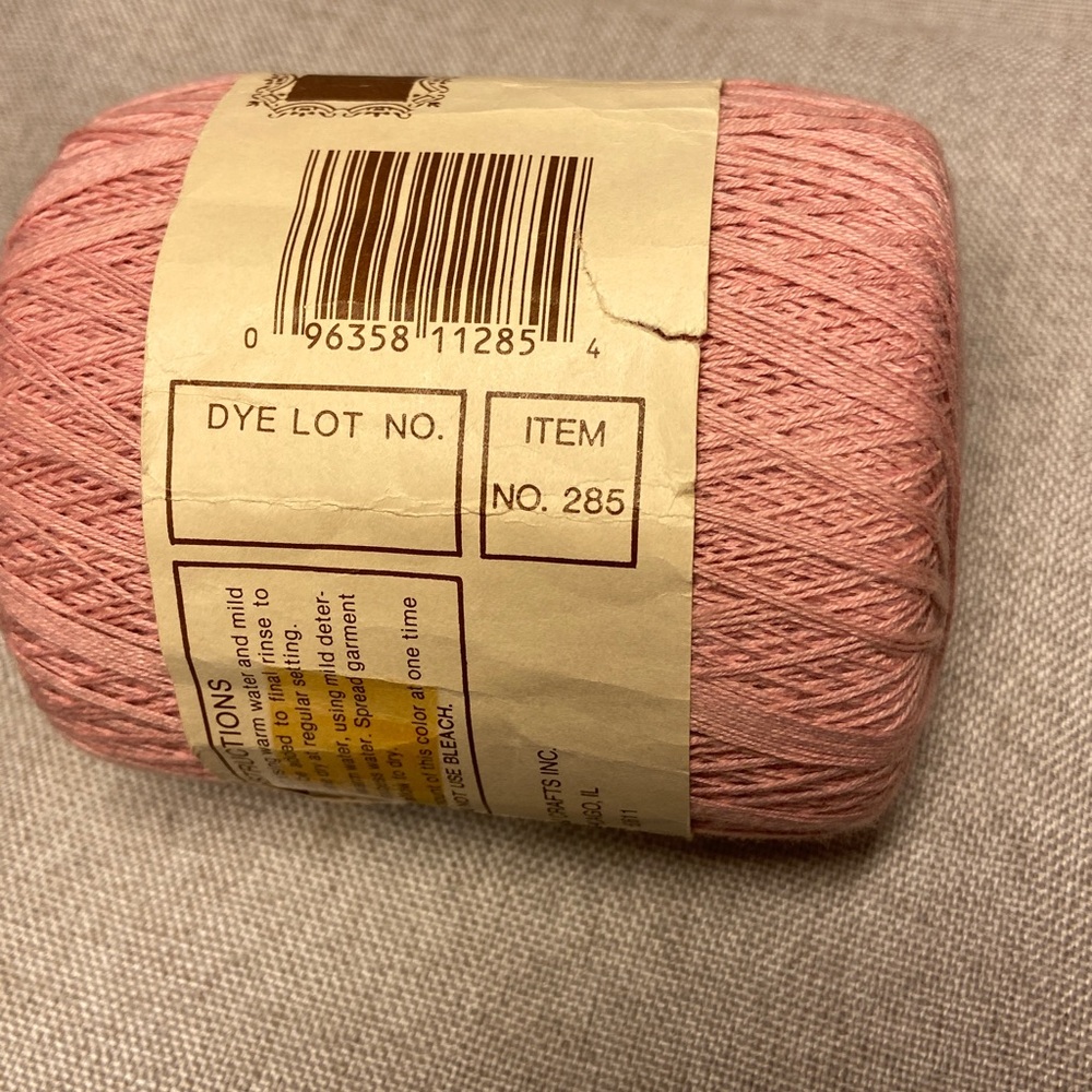 Pink and Cream Crochet Thread Set (new) - Picture 6 of 10